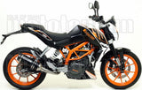 Non-Catalytic Exhaust Tip With Sound Certification Thunder Black Aluminium Carbon - Arrow Special Parts Compatible With Ktm 390 Duke (2013-2016)