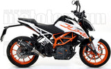 Auspuffendstück Mit Geräuschzulassung Thunder Aluminium Schwarz Carbon - Arrow Special Parts Kompatibel Mit Ktm Rc 390 (2017-2020)