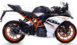 Auspuffendstück Ohne Katalysator Und Mit Geräuschzulassung Thunder Aluminium Schwarz Carbon - Arrow Special Parts Kompatibel Mit Ktm Rc 125 (2017-2020)