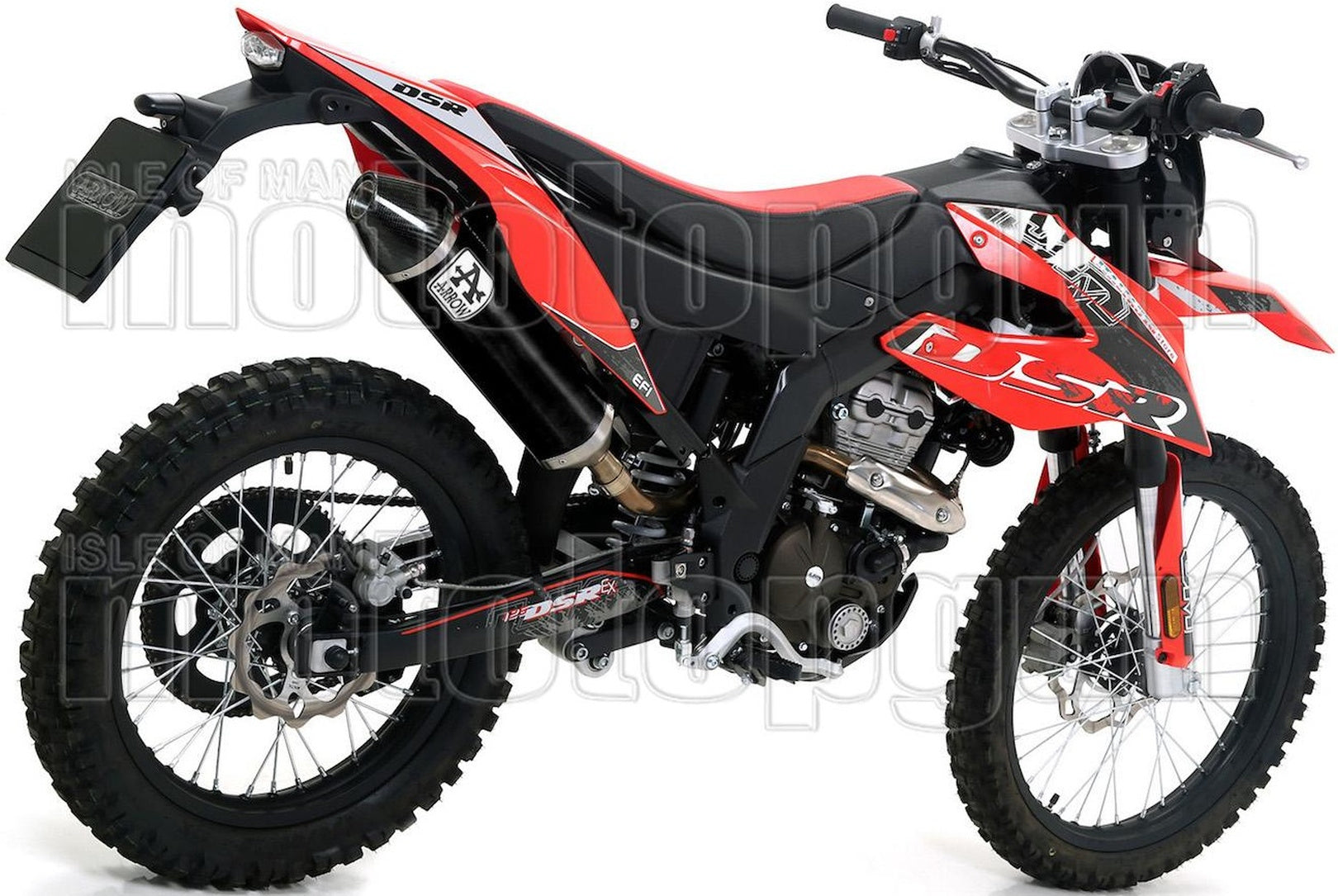 Complete Catalytic Exhaust System With Sound Certification Thunder Black Aluminium Carbon - Arrow Special Parts Compatible With Um Dsr Ex 125 (2018-2020)