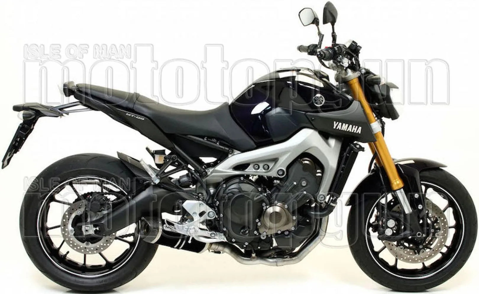Komplette Auspuffanlage Ohne Katalysator Und Mit Geräuschzulassung Thunder Aluminium Schwarz Carbon - Arrow Special Parts Kompatibel Mit Yamaha Tracer 900 Gt (2018-2020)