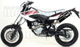 Komplette Auspuffanlage Ohne Katalysator Und Mit Geräuschzulassung Thunder Aluminium Schwarz Carbon - Arrow Special Parts Kompatibel Mit Yamaha Wr 125 X (2009-2016)