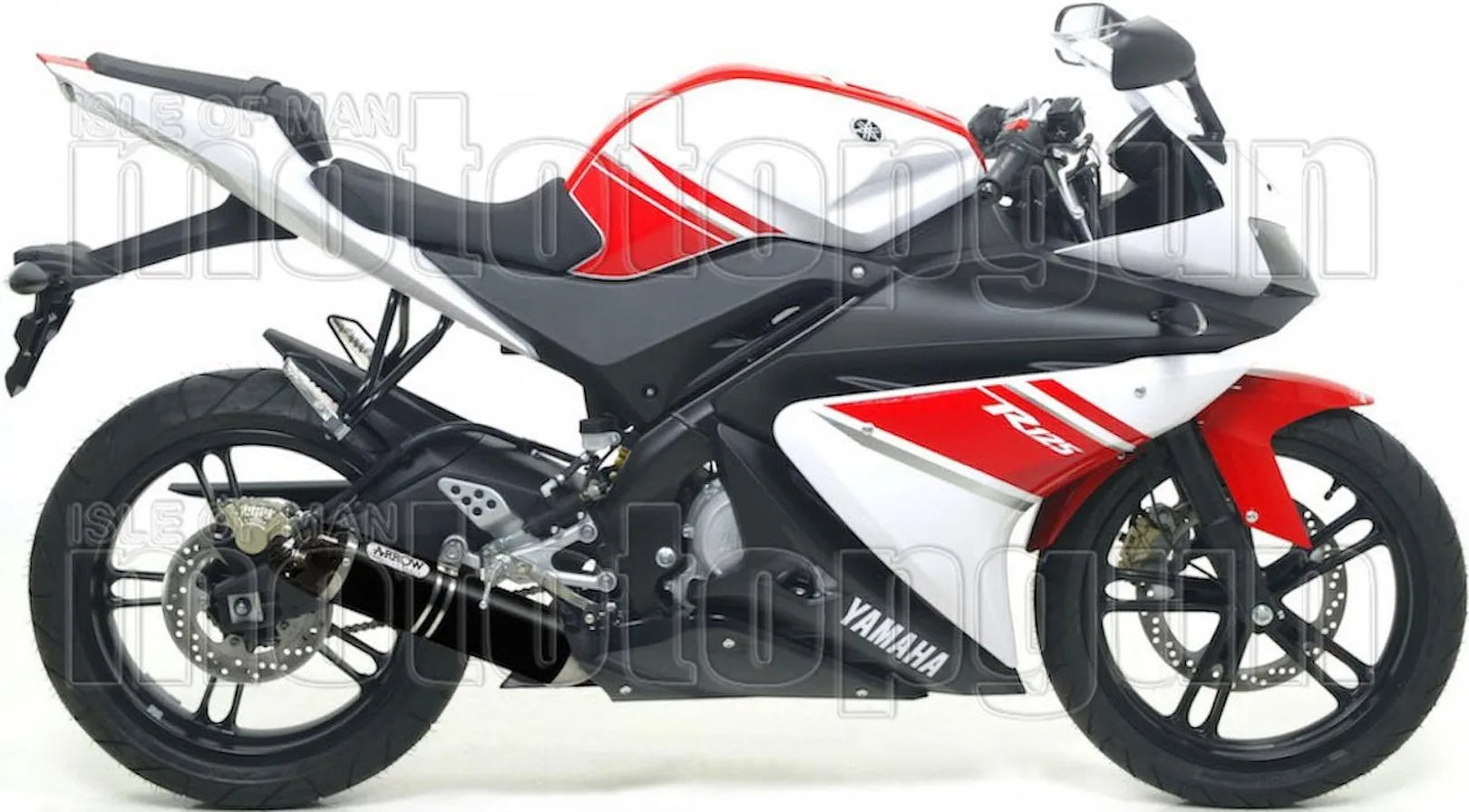 Komplette Abgasanlage Mit Katalysator Und Geräuschzulassung Thunder Aluminium Schwarz Carbon - Arrow Special Parts Kompatibel Mit Yamaha Yzf-R 125 (2008-2013)