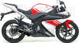 Auspuffendstück Mit Geräuschzulassung Thunder Aluminium Schwarz Carbon - Arrow Special Parts Kompatibel Mit Yamaha Yzf-R 125 (2017-2018)