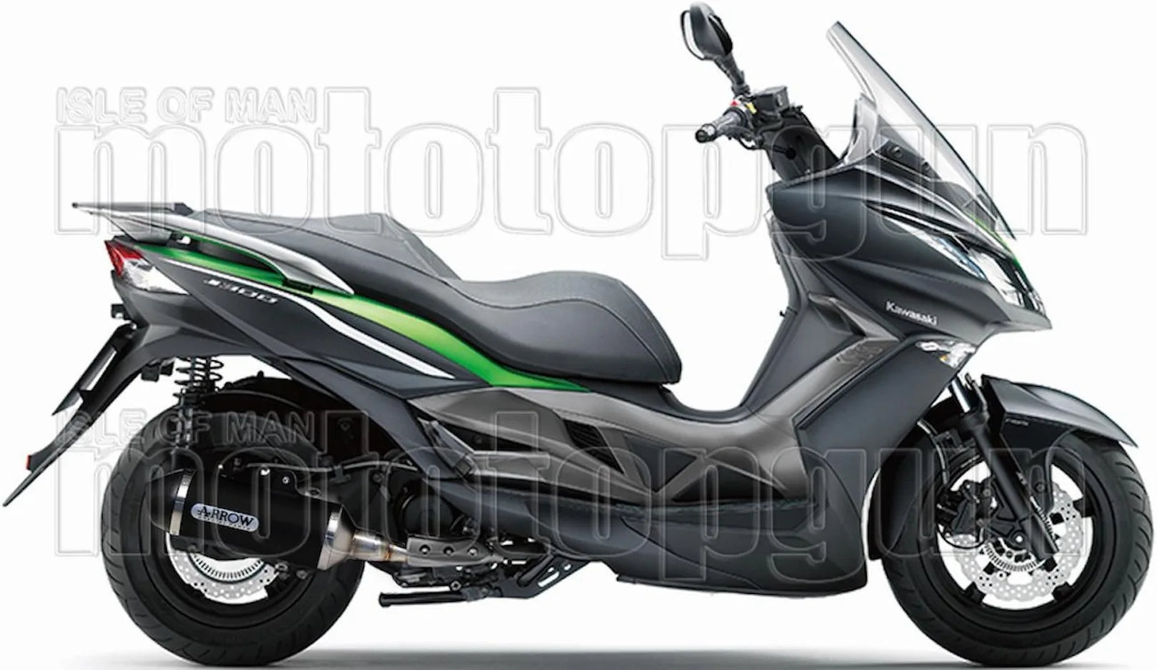 Komplette Abgasanlage Mit Katalysator Und Geräuschzulassung Urban Aluminium Schwarz Edelstahl Schwarz - Arrow Special Parts Kompatibel Mit Kawasaki J 125 (2016)
