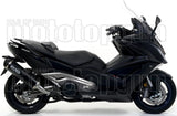 Katalysiertes Auspuffendstück Mit Geräuschzulassung Urban Aluminium Schwarz Edelstahl Schwarz - Arrow Special Parts Kompatibel Mit Kymco Ak 550 (2017-2020)
