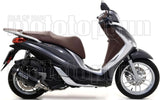 Komplette Auspuffanlage Ohne Katalysator Und Mit Geräuschzulassung Urban Aluminium Schwarz Edelstahl Schwarz - Arrow Special Parts Kompatibel Mit Piaggio Medley 150 (2016-2019)