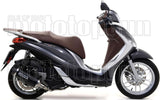 Complete Catalytic Exhaust System With Sound Certification Urban Black Aluminium Stainless Steel Black - Arrow Special Parts Compatible With Piaggio Medley 125 (2016-2019)