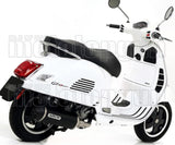 Complete Non-Catalytic Exhaust System With Sound Certification Urban Black Aluminium Stainless Steel Black - Arrow Special Parts Compatible With Piaggio Vespa Gts 300 (2017-2018)