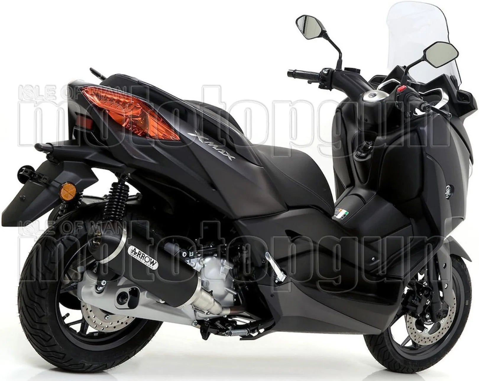 Katalysiertes Auspuffendstück Mit Geräuschzulassung Urban Aluminium Schwarz Edelstahl Schwarz - Arrow Special Parts Kompatibel Mit Yamaha X-Max 400 (2017-2020)