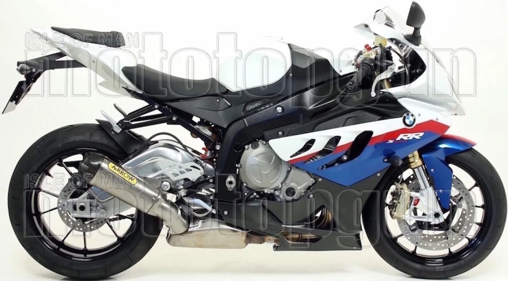 Komplette Auspuffanlage Ohne Katalysator Und Ohne Geräuschzulassung Works Competition Evo Titan Carbon - Arrow Special Parts Kompatibel Mit Bmw S 1000 Rr (2009-2014)