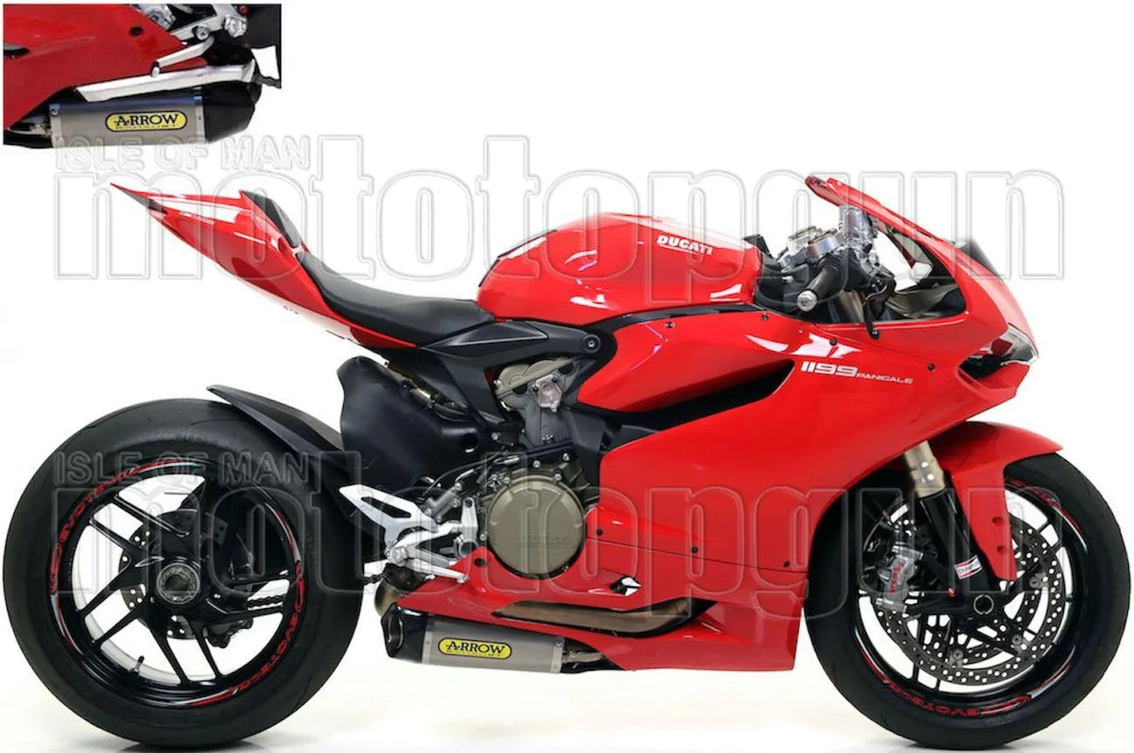 Auspuffendstück Mit Geräuschzulassung Works Titan Carbon - Arrow Special Parts Kompatibel Mit Ducati 899 Panigale (2014-2015)