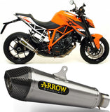 Non-Catalytic Exhaust Tip With Sound Certification X-Kone Nichrom Carbon - Arrow Special Parts Compatible With Ktm 1290 Superduke R (2014-2016)