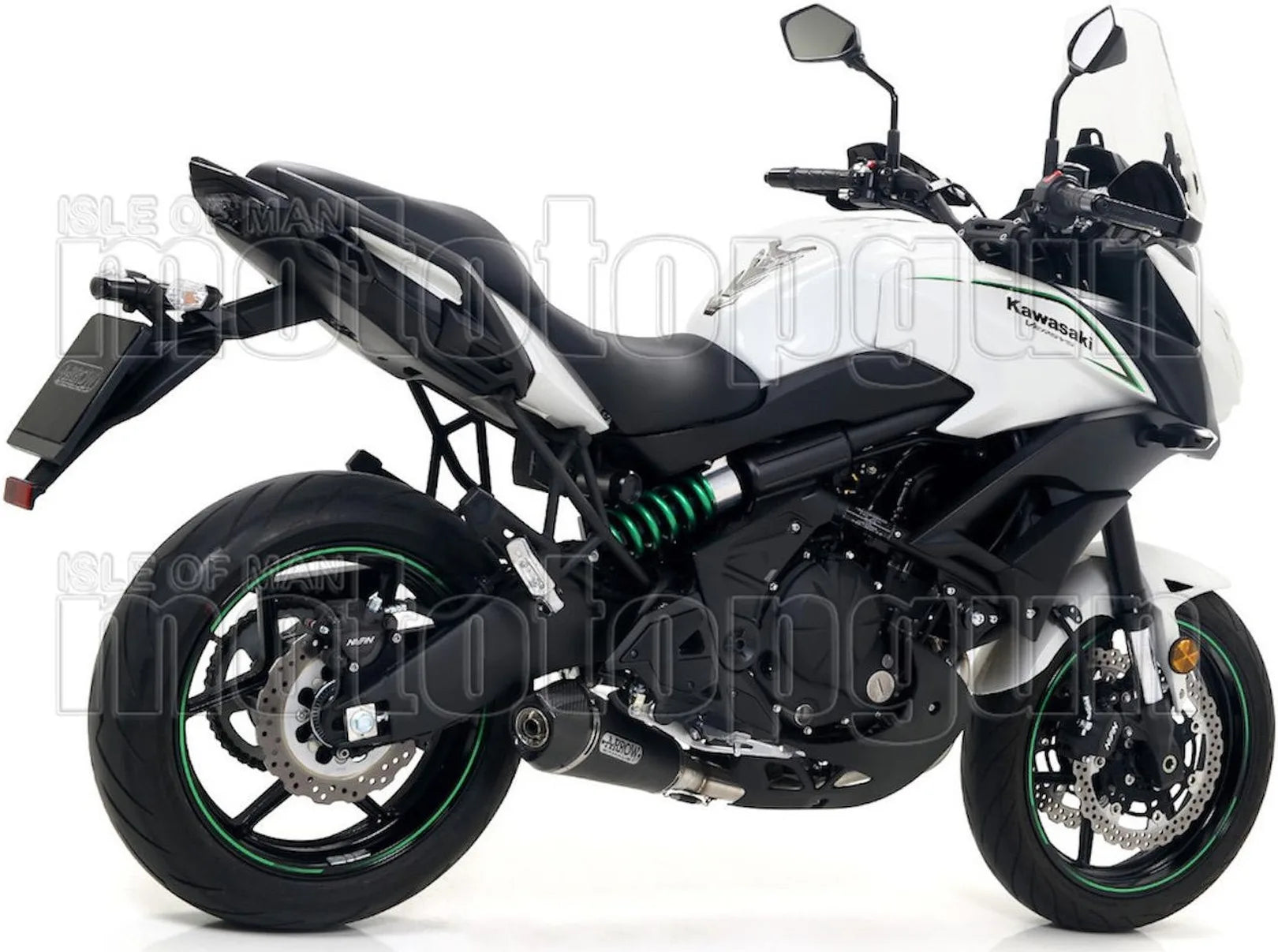 Komplette Abgasanlage Mit Katalysator Und Geräuschzulassung X-Kone Nichrom Schwarz Carbon - Arrow Special Parts Kompatibel Mit Kawasaki Versys 650 (2017-2022)