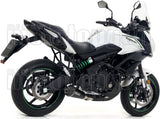 Complete Catalytic Exhaust System With Sound Certification X-Kone Black Nichrom Carbon - Arrow Special Parts Compatible With Kawasaki Versys 650 (2017-2022)
