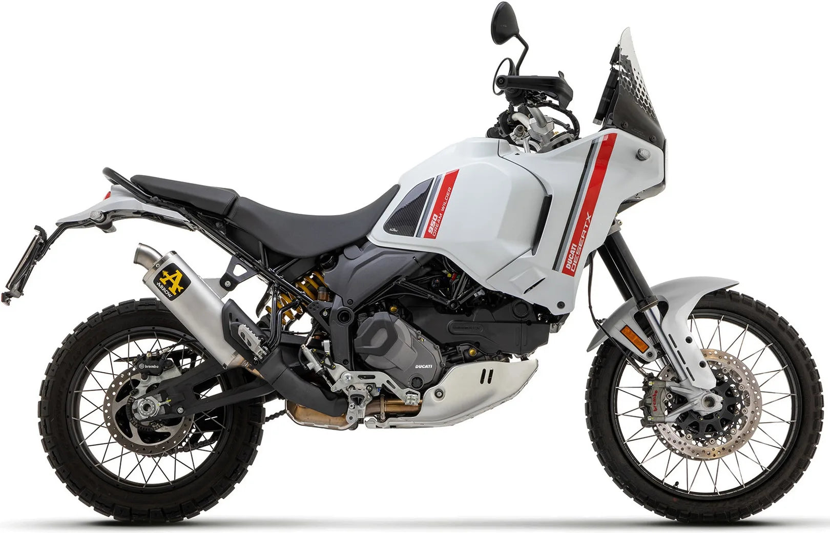 Auspuffendstück Mit Geräuschzulassung Indy-Race Titan Edelstahl - Arrow Special Parts Kompatibel Mit Ducati Desert-X 950 (2022-2025)