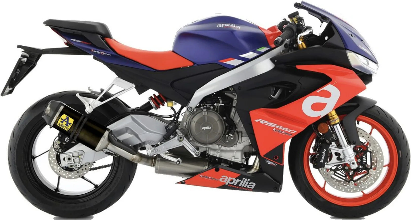 Komplette Abgasanlage Mit Katalysator Und Geräuschzulassung Indy-Race Aluminium Schwarz Carbon - Arrow Special Parts Kompatibel Mit Aprilia Rs 660 (2020-2024)