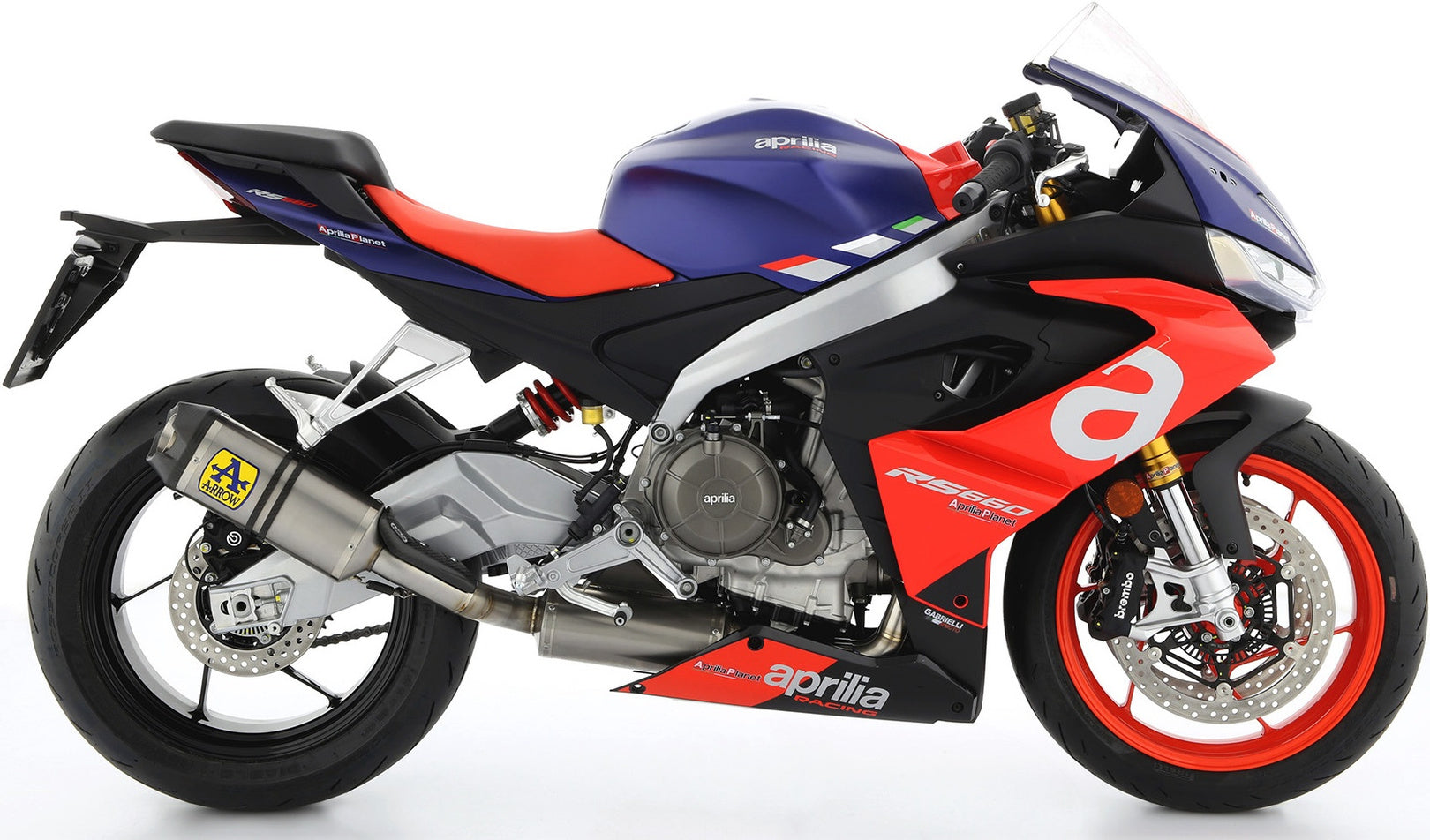Complete Catalytic Exhaust System With Sound Certification Indy-Race Titanium Carbon - Arrow Special Parts Compatible With Aprilia Rs 660 (2020-2024)
