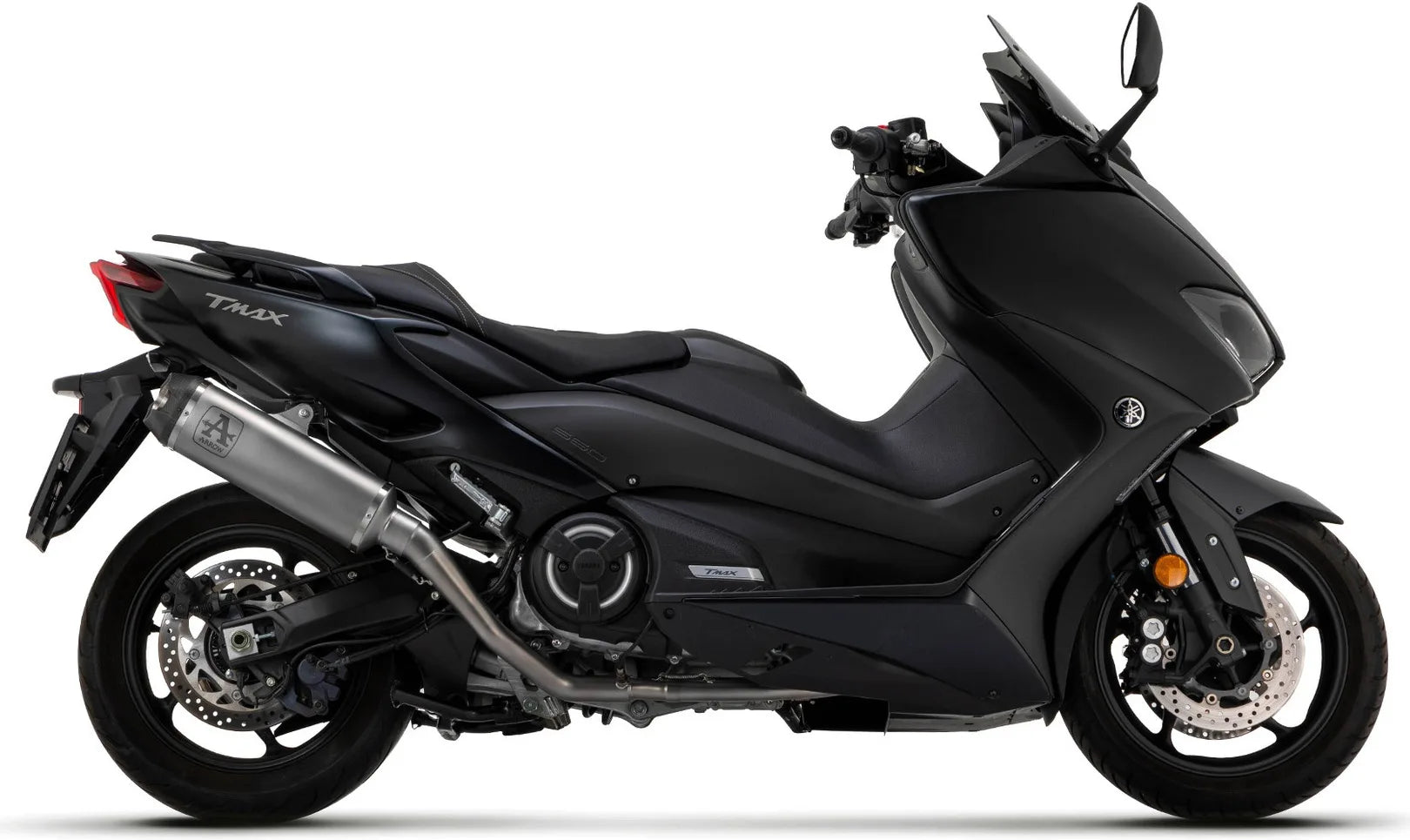 Komplette Abgasanlage Mit Katalysator Und Geräuschzulassung Indy-Race Titan Carbon - Arrow Special Parts Kompatibel Mit Yamaha Xp 560 T-Max (2020-2024)