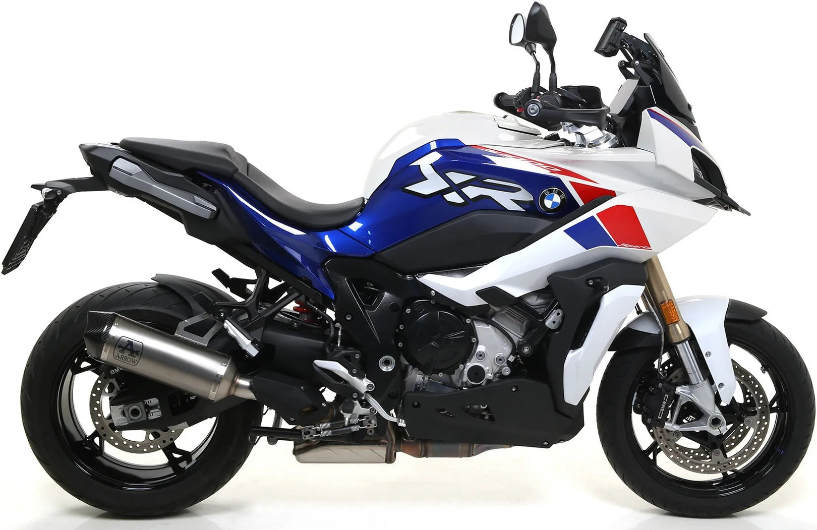 Komplette Auspuffanlage Ohne Katalysator Und Mit Geräuschzulassung Race-Tech Titan Carbon - Arrow Special Parts Kompatibel Mit Bmw S 1000 Xr (2020-2023)