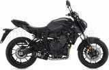 Komplette Abgasanlage Mit Katalysator Und Geräuschzulassung Thunder Aluminium Schwarz Carbon - Arrow Special Parts Kompatibel Mit Yamaha Mt-07 (2021-2024)