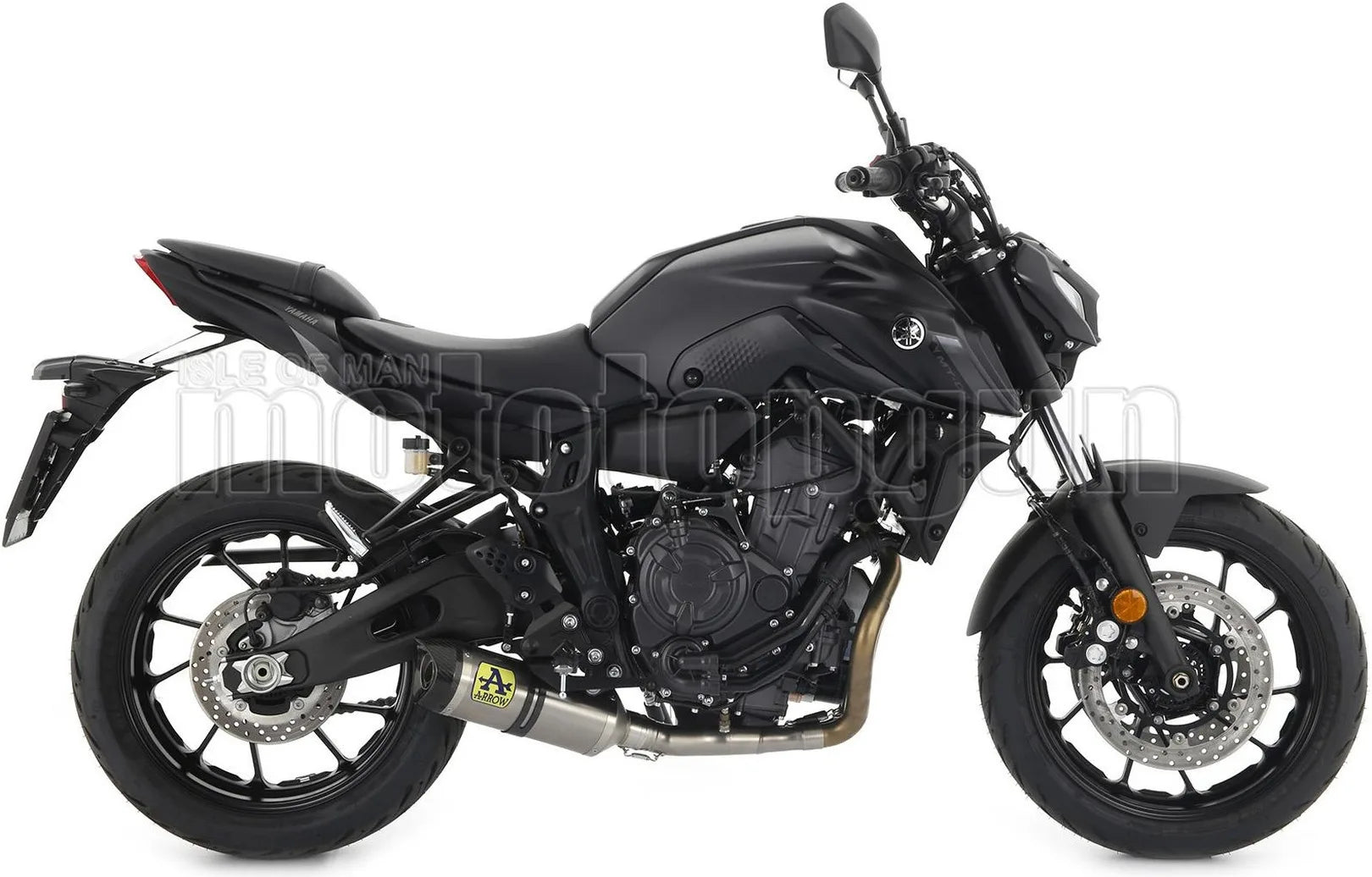 Komplette Auspuffanlage Ohne Katalysator Und Mit Geräuschzulassung Thunder Titan Carbon - Arrow Special Parts Kompatibel Mit Yamaha Mt-07 (2021-2024)