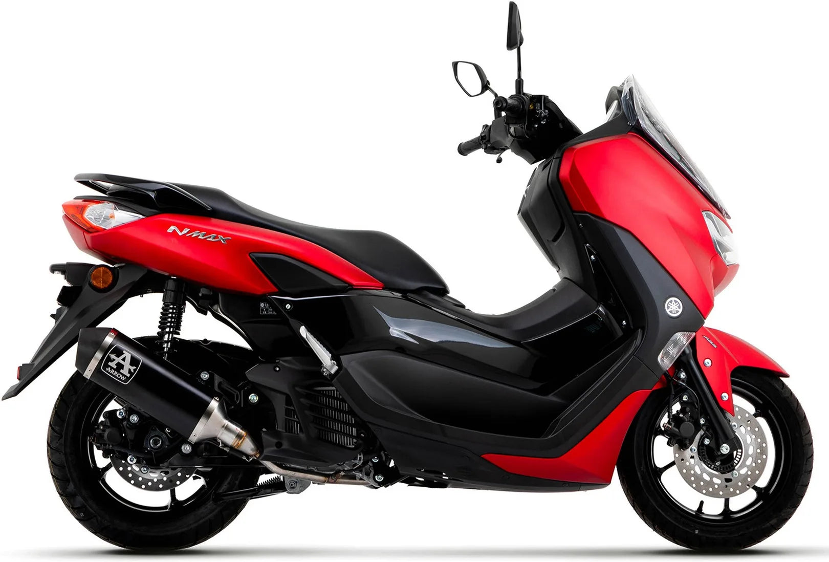 Komplette Auspuffanlage Ohne Katalysator Und Mit Geräuschzulassung Urban Aluminium Schwarz Edelstahl Schwarz - Arrow Special Parts Kompatibel Mit Yamaha N-Max 125 (2021-2024)