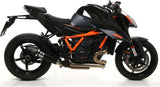 Exhaust Tip With Noise Certification X-Kone Black Nichrom Carbon - Arrow Special Parts Compatible With Ktm 1290 Superduke R (2020-2023)