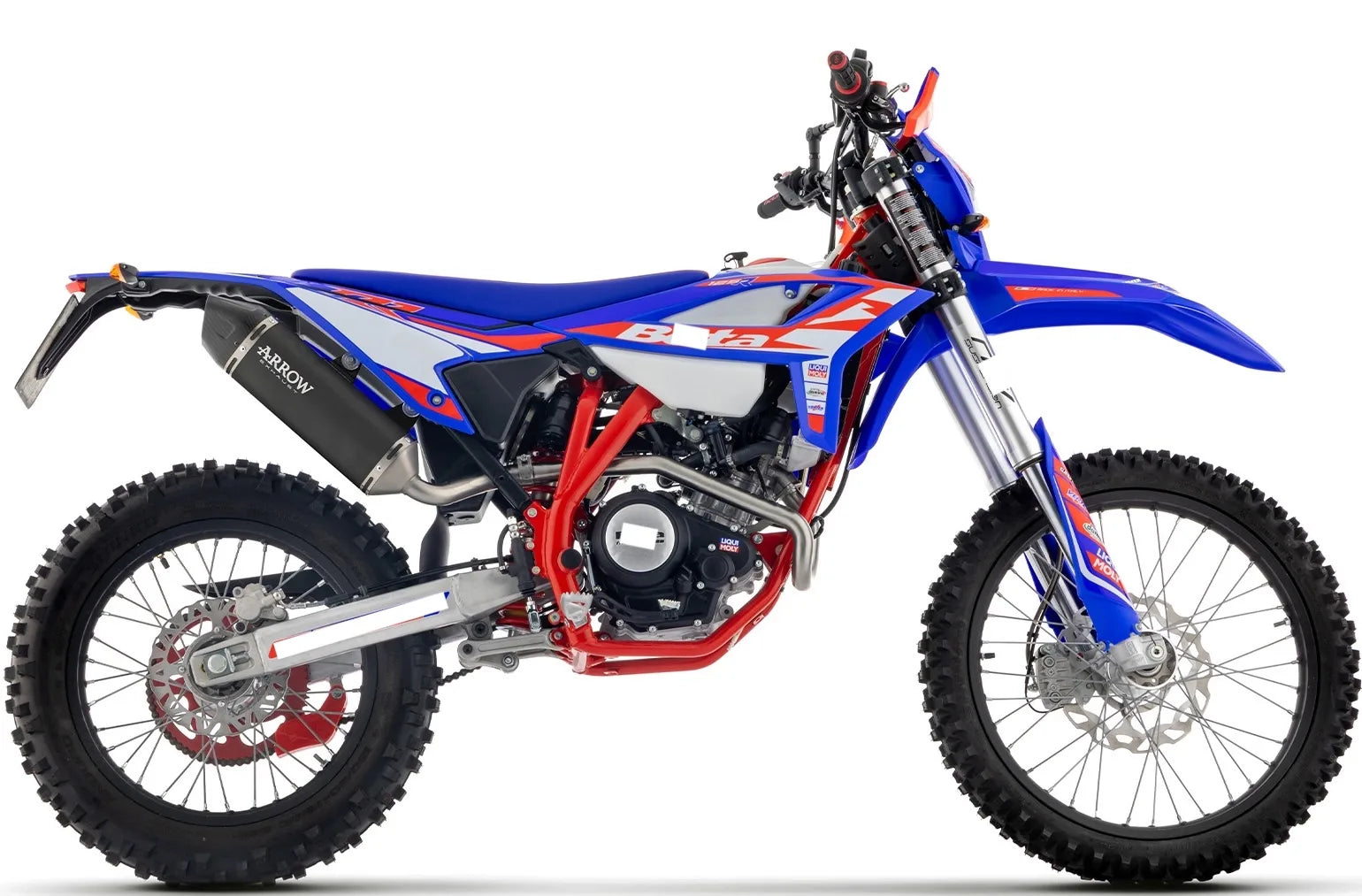 Komplette Auspuffanlage Ohne Katalysator Und Mit Geräuschzulassung Icon Aluminium Schwarz - Arrow Special Parts Kompatibel Mit Beta Rr 125 4T Enduro - Motard (2024-2025)