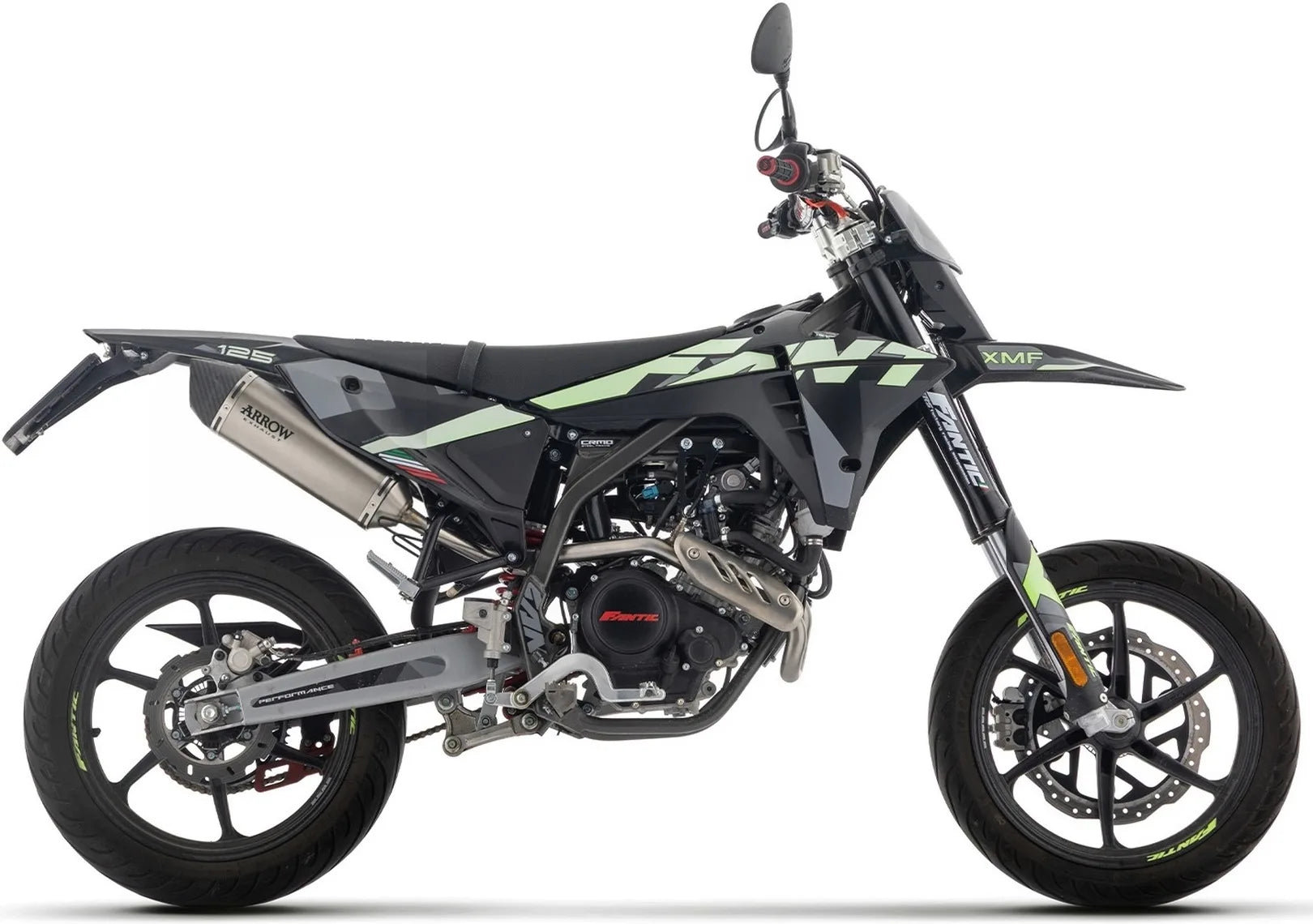Auspuffendstück Mit Geräuschzulassung Icon Titan Endkappe Carby - Arrow Special Parts Kompatibel Mit Fantic Motor Xmf 125 (2025-2026)