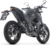 Komplette Auspuffanlage Ohne Katalysator Und Mit Geräuschzulassung Icon Aluminium Schwarz Endkappe Carby - Arrow Special Parts Kompatibel Mit Zontes Zt 125 U (2025-2026)