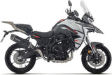 Komplette Auspuffanlage Ohne Katalysator Und Mit Geräuschzulassung Indy Race Aluminium Schwarz Endkappe Carby - Arrow Special Parts Kompatibel Mit Benelli Trk 702 - X (2025-2026)