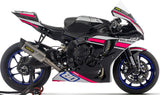 Complete Exhaust System Without Catalytic Converter And Without Sound Certification Indy-Race Evo Competition Titanium Carby End Cap - Arrow Special Parts Compatible With Yamaha Yzf-R1 1000 (2025)
