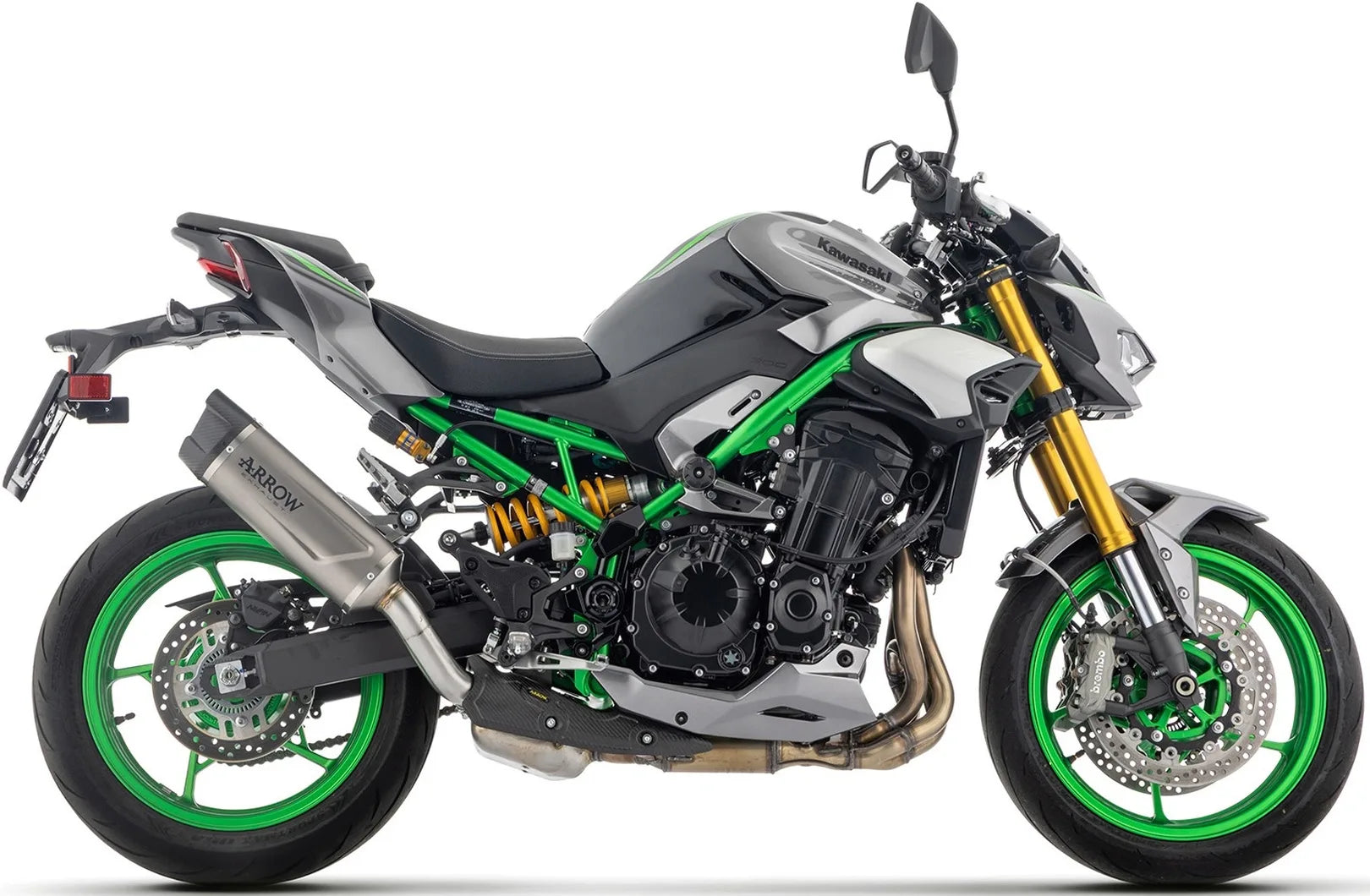 Auspuffendstück Mit Geräuschzulassung Indy-Race Evo Titan Endkappe Carby - Arrow Special Parts Kompatibel Mit Kawasaki Z 900 (2025-2026)