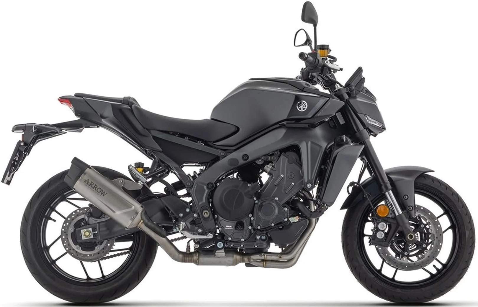 Komplette Auspuffanlage Ohne Katalysator Und Mit Geräuschzulassung Indy-Race Evo Titan Endkappe Carby - Arrow Special Parts Kompatibel Mit Yamaha Mt-09 Sp 35Kw (2024-2026)