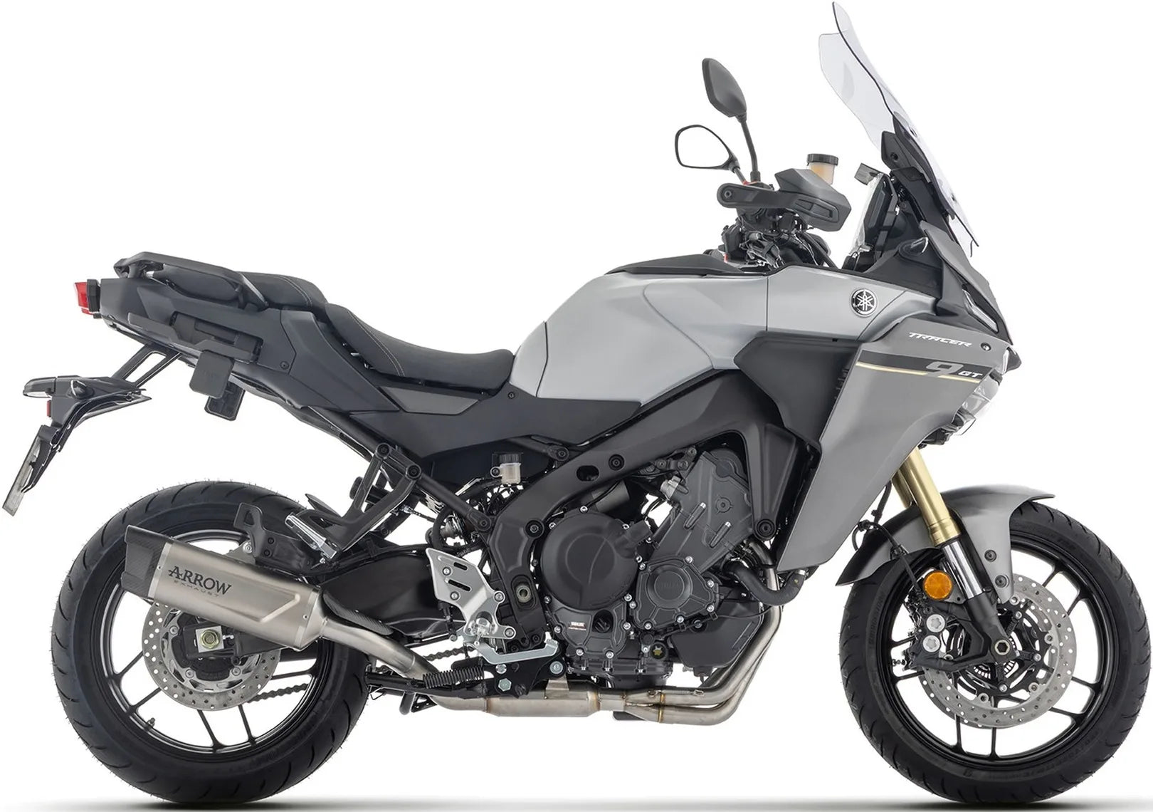 Komplette Abgasanlage Mit Katalysator Und Geräuschzulassung Indy-Race Evo Titan Endkappe Carby - Arrow Special Parts Kompatibel Mit Yamaha Tracer 9 (2025-2026)