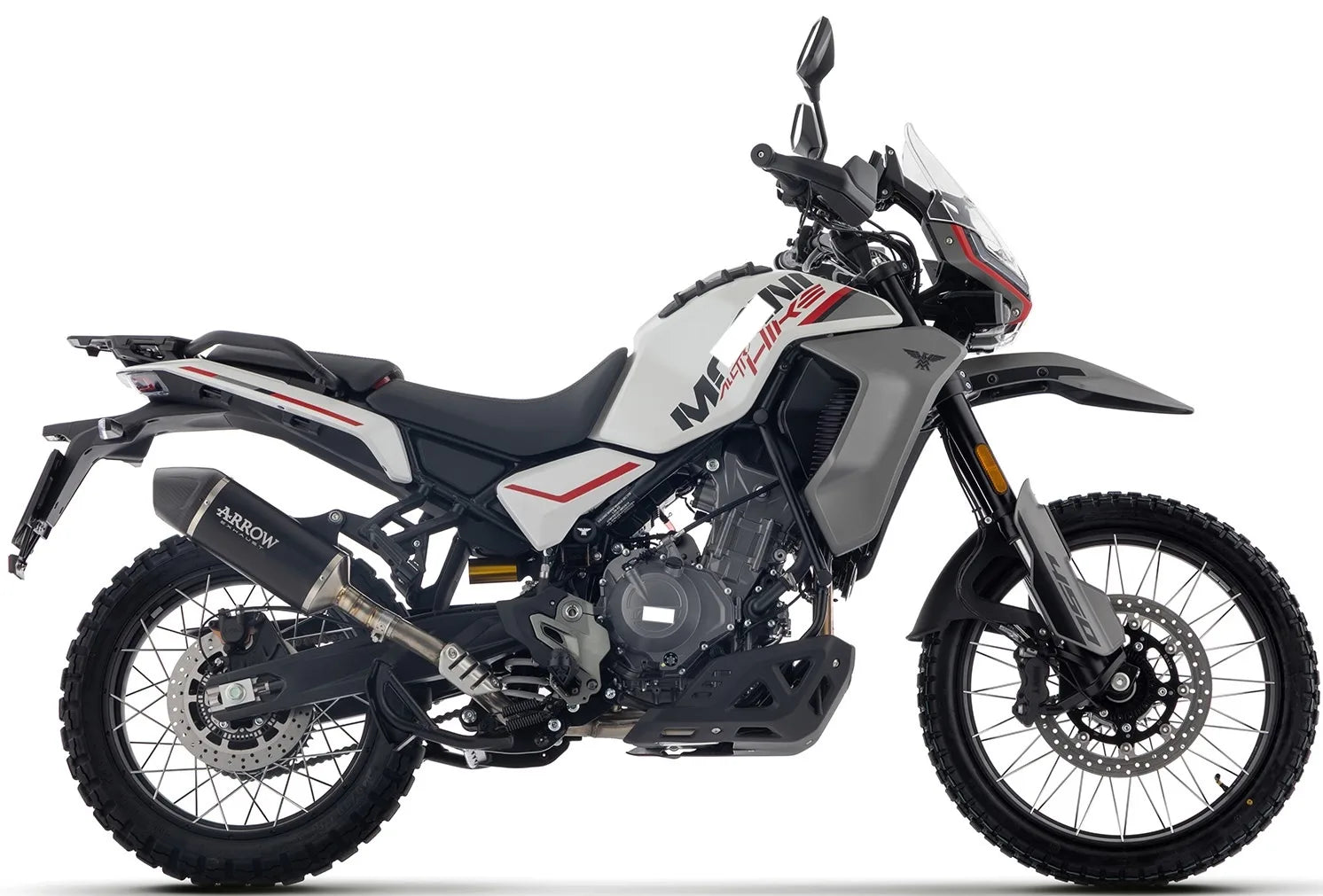 Auspuffendstück Mit Geräuschzulassung Indy-Race Aluminium Schwarz Endkappe Carby - Arrow Special Parts Kompatibel Mit Moto Morini Allthrike 450 (2025-2026)