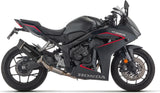 Komplette Abgasanlage Mit Katalysator Und Geräuschzulassung Indy-Race Evo Aluminium Schwarz Endkappe Carby - Arrow Special Parts Kompatibel Mit Honda Cbr 650 R (2024-2026)