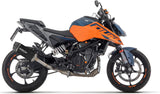 Exhaust Tip With Noise Certification Indy-Race Black Aluminium Carbon - Arrow Special Parts Compatible With Ktm 125 Duke (2024-2026)