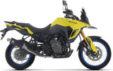 Komplette Auspuffanlage Ohne Katalysator Und Mit Geräuschzulassung Indy-Race Aluminium Schwarz Endkappe Edelstahl - Arrow Special Parts Kompatibel Mit Suzuki V-Strom 800 De (2025-2026)