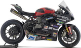 Komplette Auspuffanlage Ohne Katalysator Und Ohne Geräuschzulassung Indy-Race Competition Evo 2 Titan Endkappe Carby - Arrow Special Parts Kompatibel Mit Ducati Panigale V2 (2020-2024)