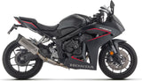 Complete Non-Catalytic Exhaust System With Sound Certification Indy-Race Evo Titanium Carby End Cap - Arrow Special Parts Compatible With Honda Cbr 650 R (2024-2026)