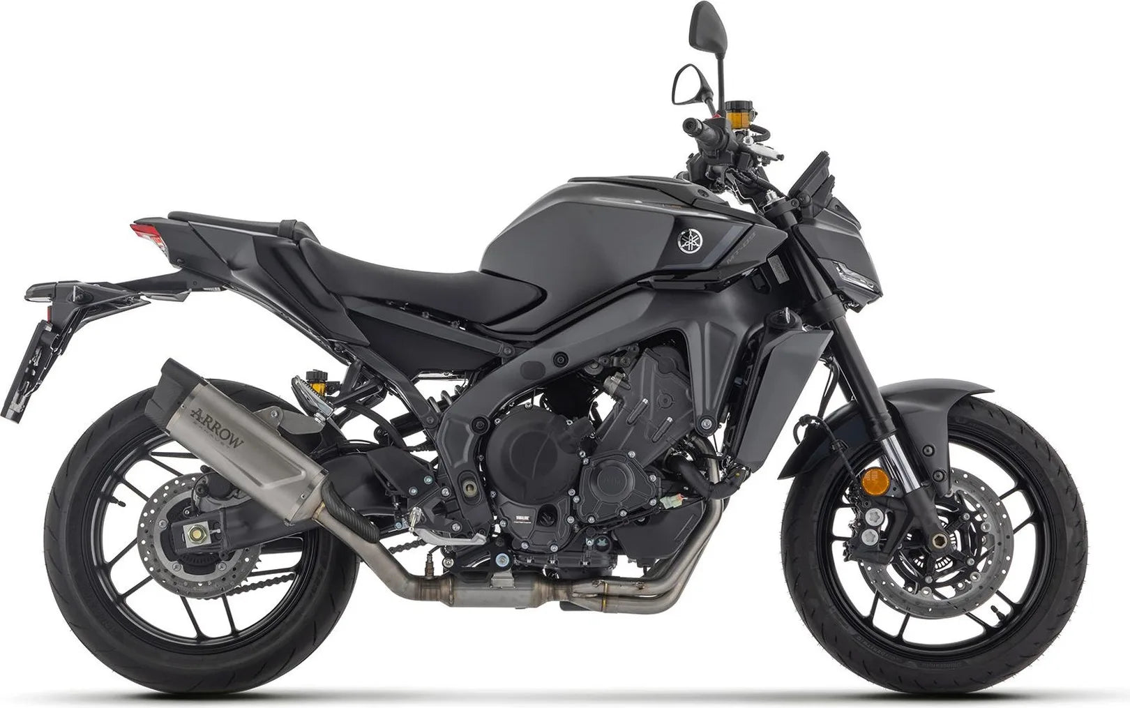 Komplette Auspuffanlage Ohne Katalysator Und Mit Geräuschzulassung Indy-Race Evo Titan Endkappe Carby - Arrow Special Parts Kompatibel Mit Yamaha Mt-09 (2024-2026)