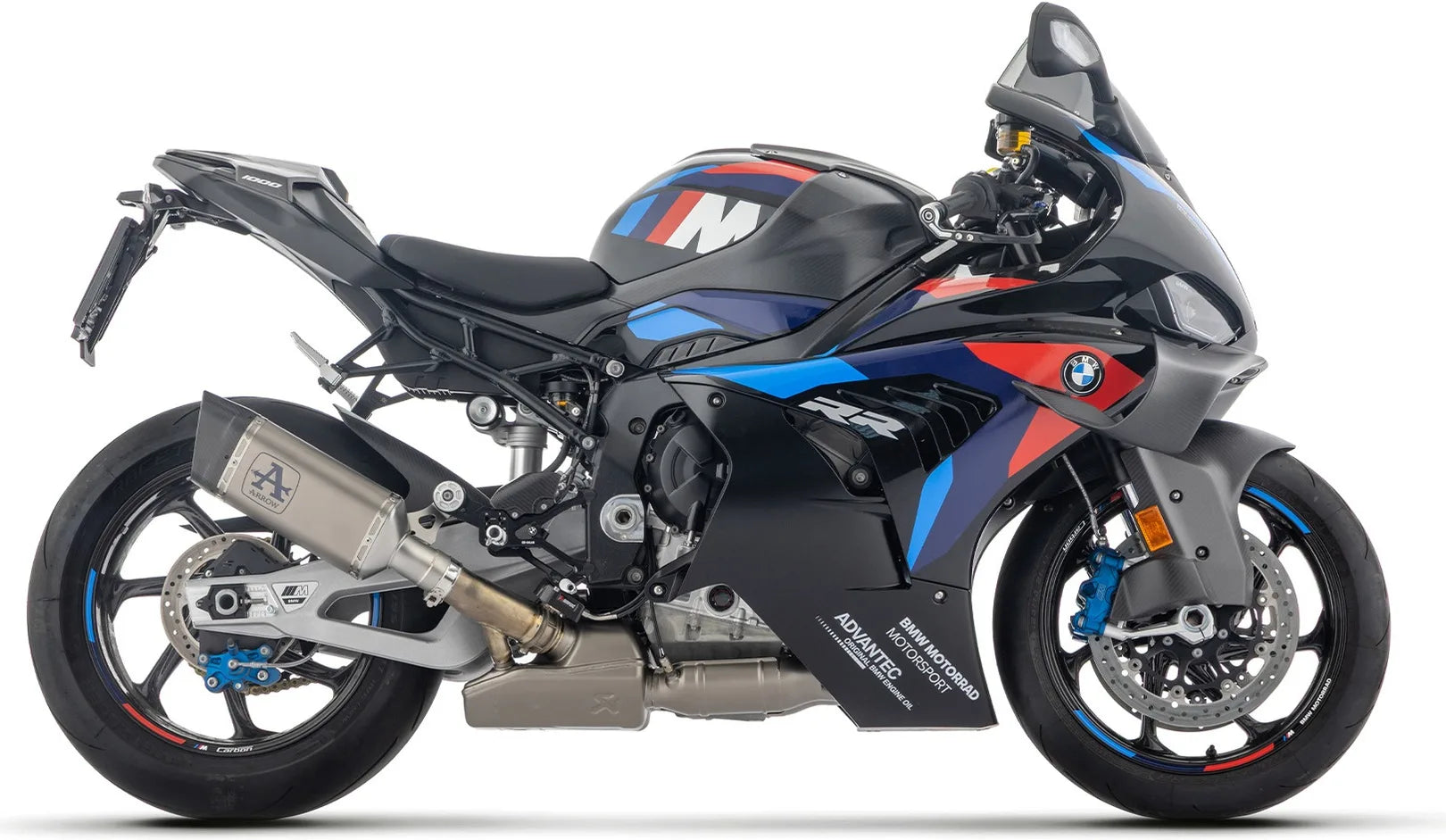 Komplette Auspuffanlage Ohne Katalysator Und Mit Geräuschzulassung Pista Titan Endkappe Carby - Arrow Special Parts Kompatibel Mit Bmw M 1000 Rr (2025-2026)