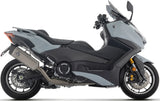 Komplette Auspuffanlage Ohne Katalysator Und Ohne Geräuschzulassung Pista Titan Endkappe Carby - Arrow Special Parts Kompatibel Mit Yamaha T-Max 560 (2025-2026)