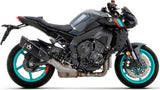 Non-Catalytic Exhaust Tip With Sound Certification Pista Black Titanium Carbon - Arrow Special Parts Compatible With Yamaha Mt-10 (2022-2024)