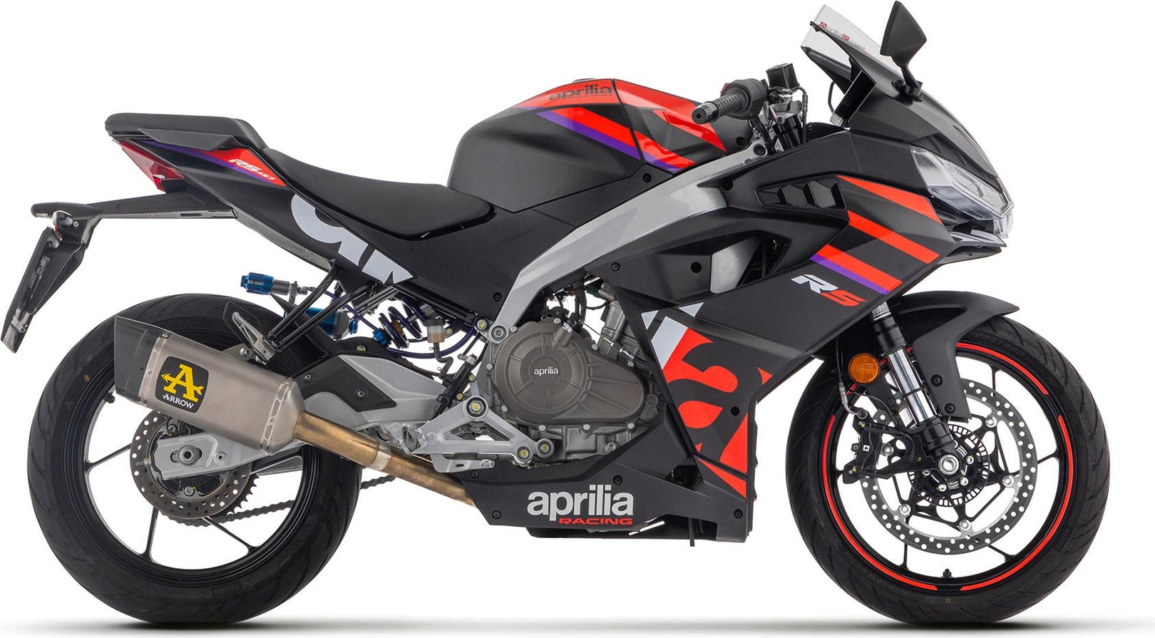 Complete Catalytic Exhaust System With Sound Certification Pista Titanium Carbon - Arrow Special Parts Compatible With Aprilia Rs 457 (2024-2025)