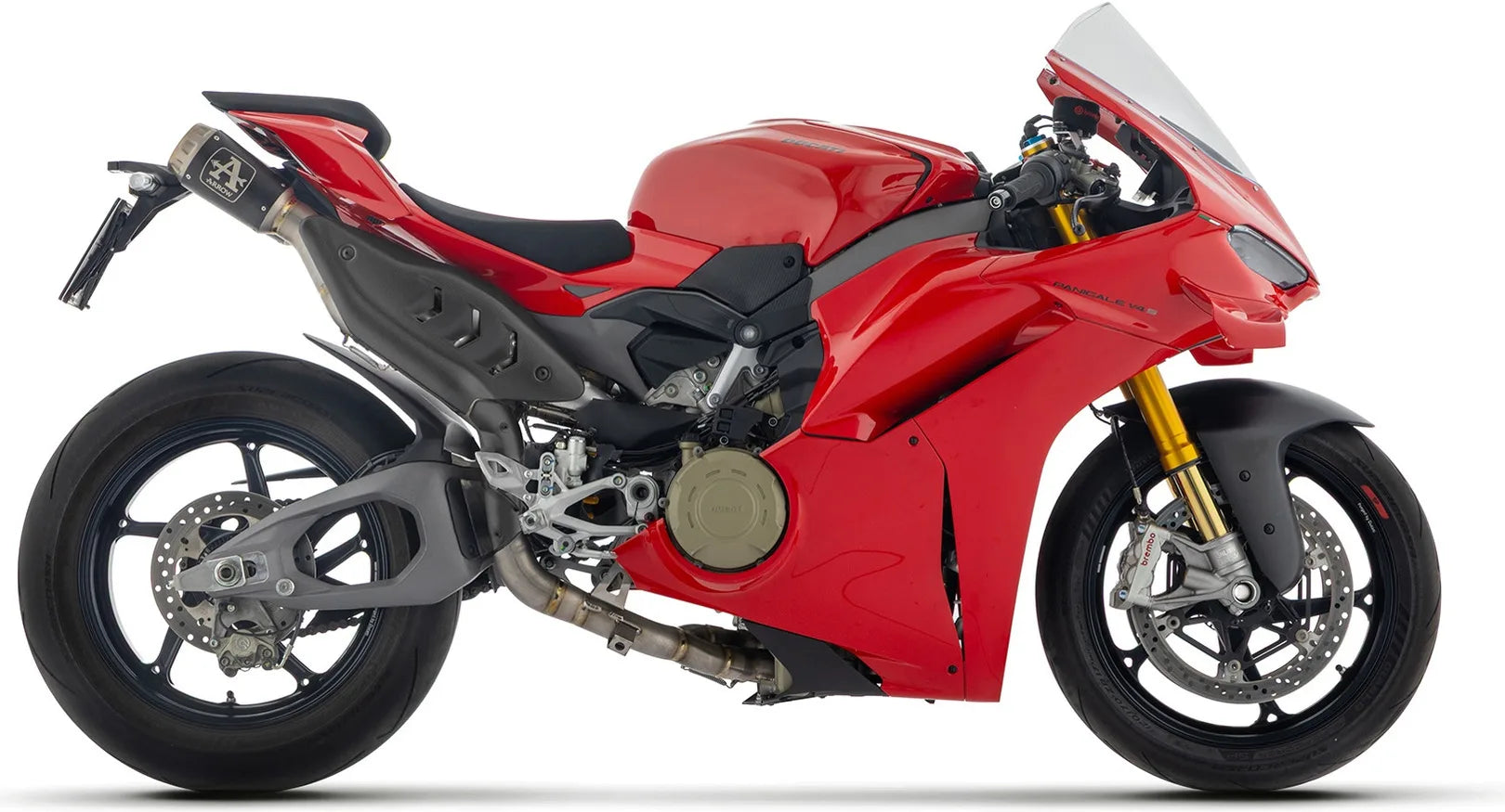 Komplette Auspuffanlage Ohne Katalysator Und Ohne Geräuschzulassung Pro-Race Competition Titan Schwarz Endkappe Net - Arrow Special Parts Kompatibel Mit Ducati Panigale V4 (2025-2026)