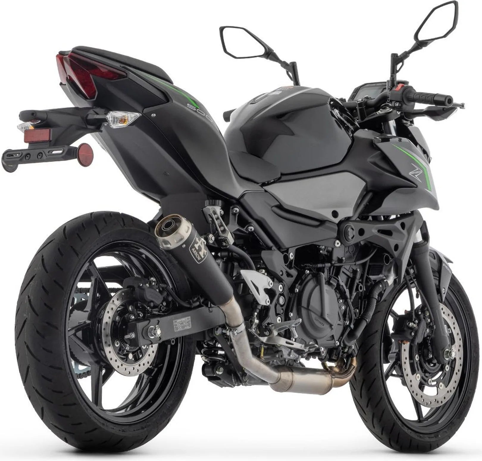 Komplette Auspuffanlage Ohne Katalysator Und Mit Geräuschzulassung Pro-Race Nichrom Schwarz - Arrow Special Parts Kompatibel Mit Kawasaki Ninja 500 (2024-2026)
