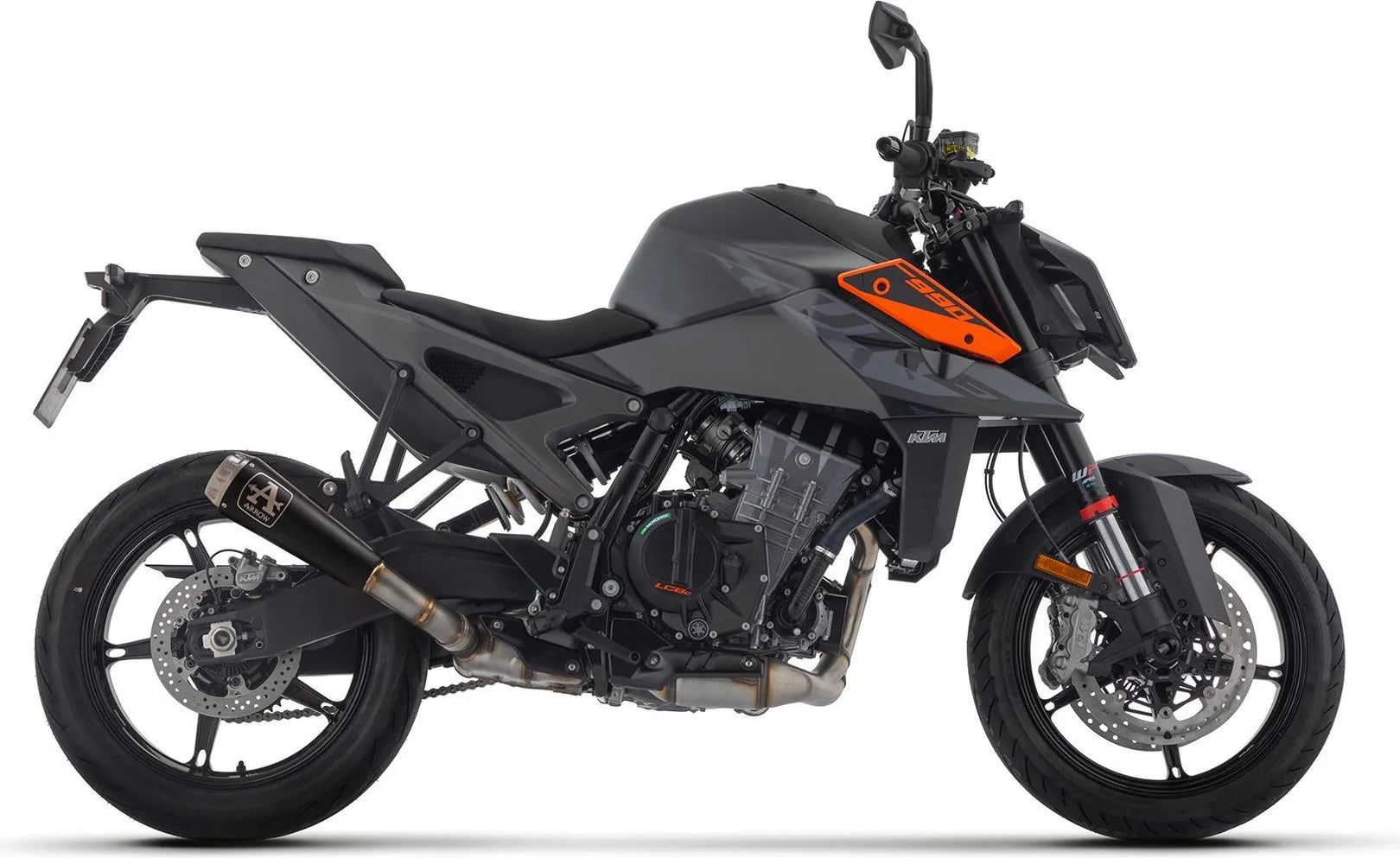 Auspuffendstück Mit Geräuschzulassung Pro-Race Nichrom Schwarz - Arrow Special Parts Kompatibel Mit Ktm 990 Duke (2024-2026)